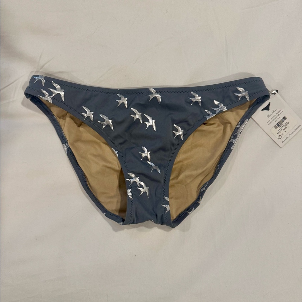 Victoria's Secret Beach Sexy Metallic Bird Print Bikini Bottoms